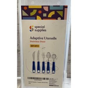 Special Supplies‎ Weighted Adaptive Utensils 8 Pieces Assorted Stainless Steel